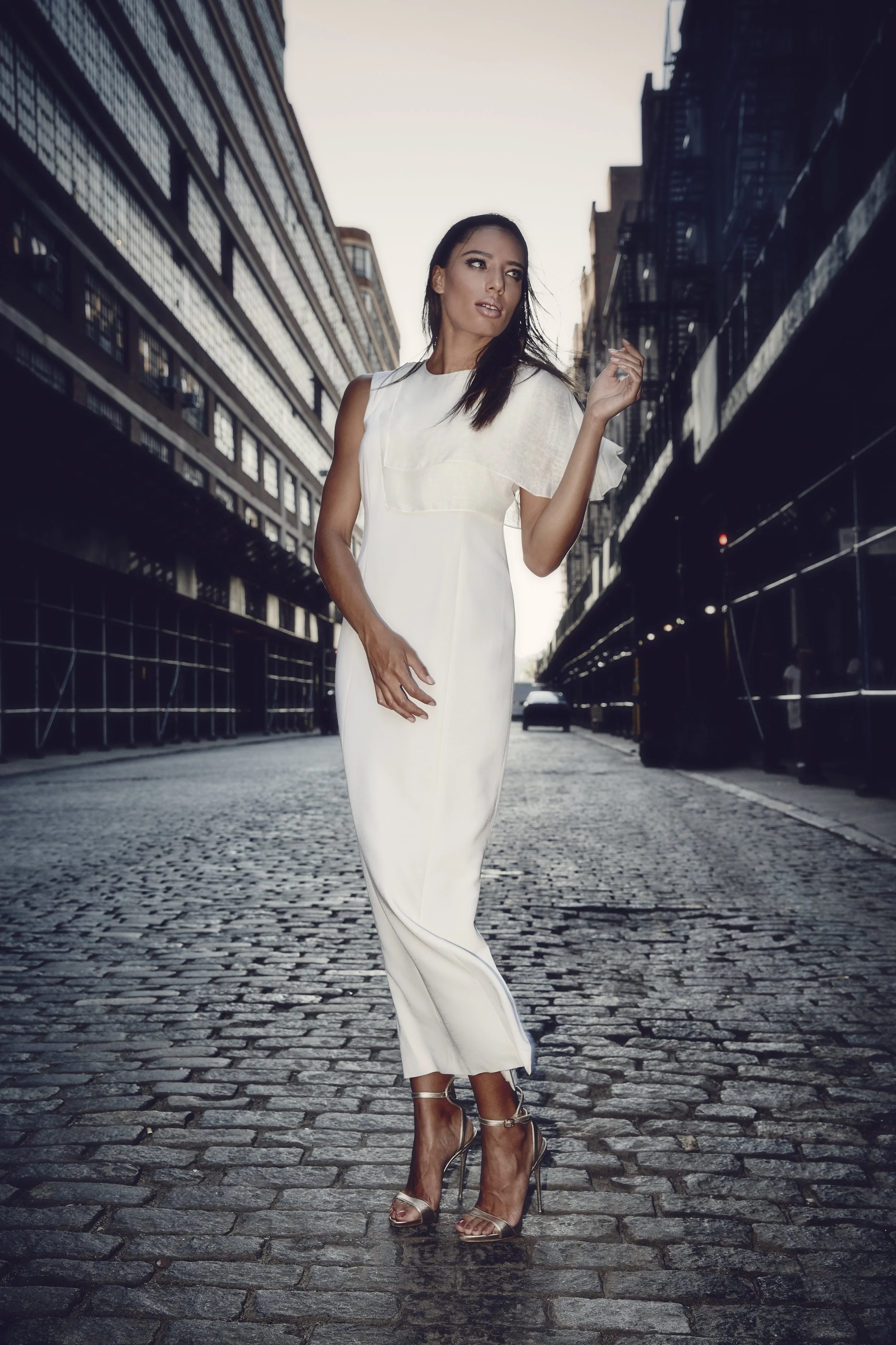 Stepped Column Dress