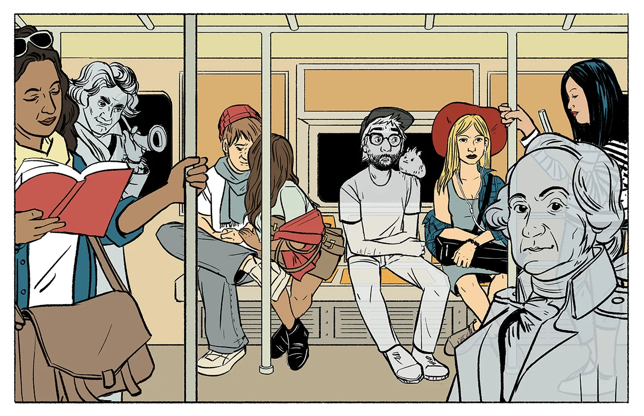 The New New York Subway, where Ghosts and humans coexist.