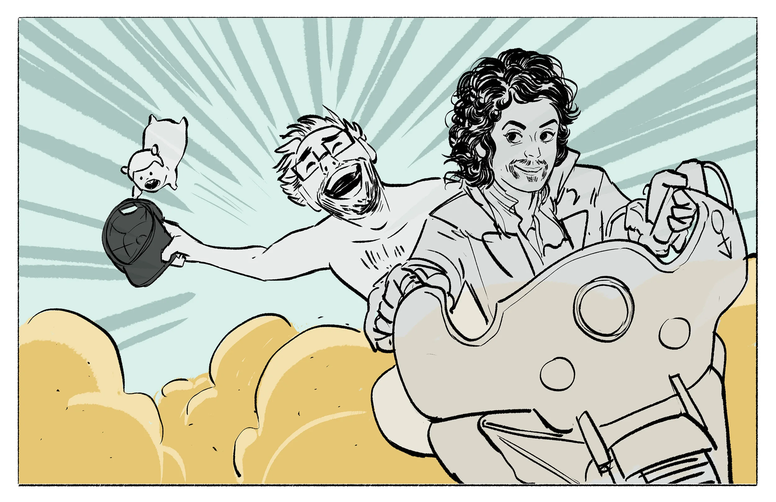 Ghost Fogel and Mister Chips on adventures with Ghost Prince.