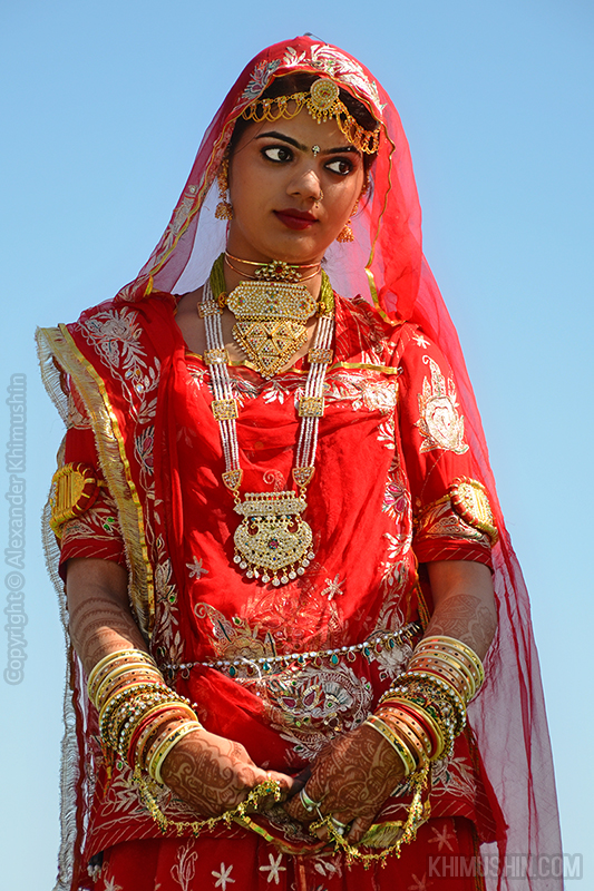 Indian girl in Jaisalmer, Rajastan, India.