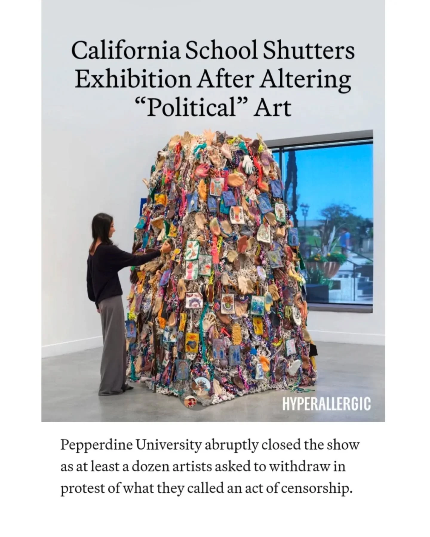 Last month we were so excited to share that our piece ‘Con nuestras manos construimos deidades / With our hands we build deities’ was being shown again it it’s entirety at the Frederick R. Weissman Museum at Pepperdine University. W