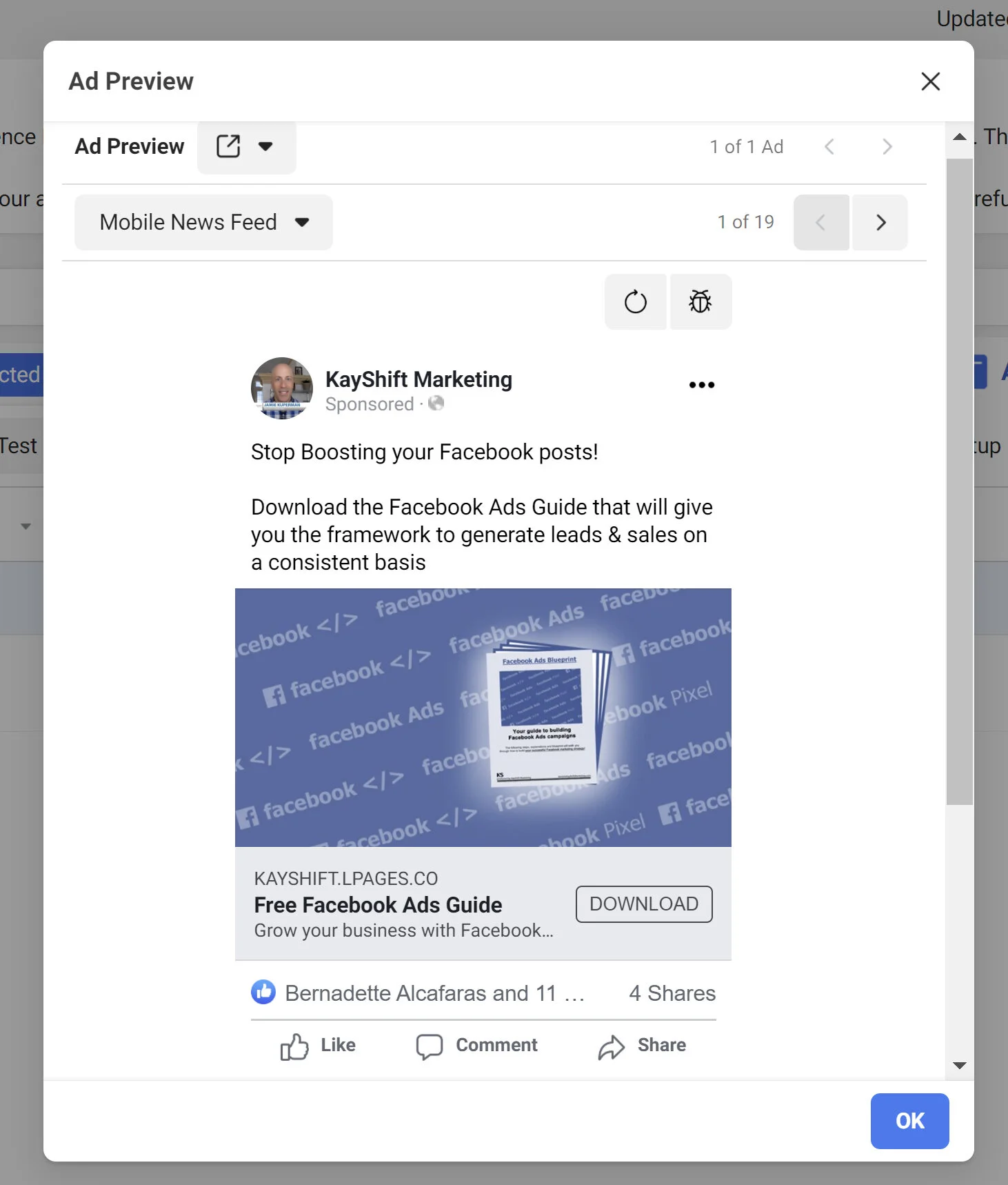 FB Ads Blueprint Guide Facebook Ad sample.jpg