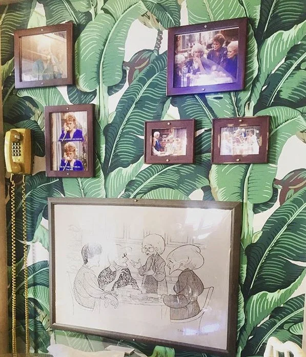 Blanche's infamous banana green leaf wall paper that decorated her bedroom on the show.