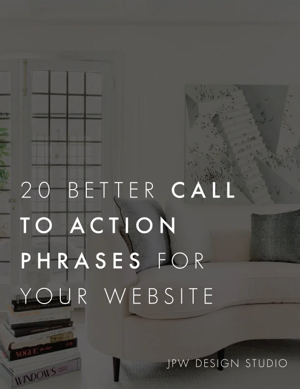 Call To Action Jpw Design Studio Minimalist Website Design