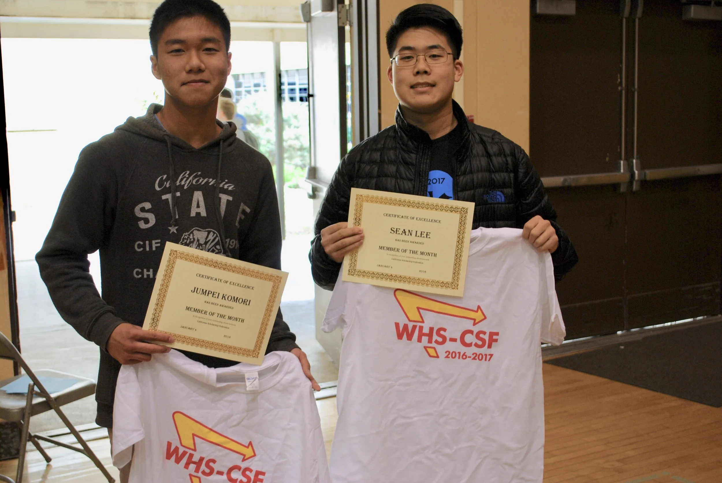 Congrats to our members of the month: Jumpei Komori (left) and Sean Lee (right)! 