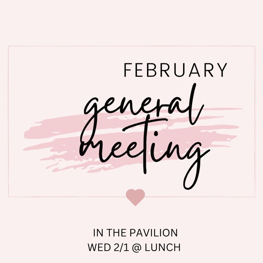 We have a general meeting THIS Wednesday 2/11 in the Pavilion at lunch. Earn two points by attending the meeting and find out or members of the month!