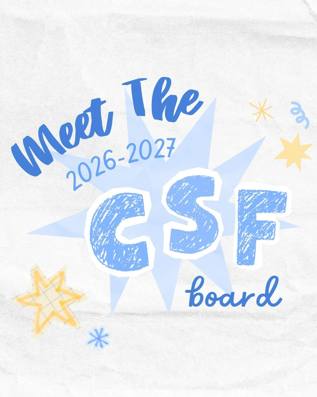 INTRODUCING: THE NEW CSF BOARD FOR THE 26-27 SCHOOL YEAR 🤩🤩🙌🙌🙌
we are so excited for another year of great events, see you all in the fall 🩵🩵