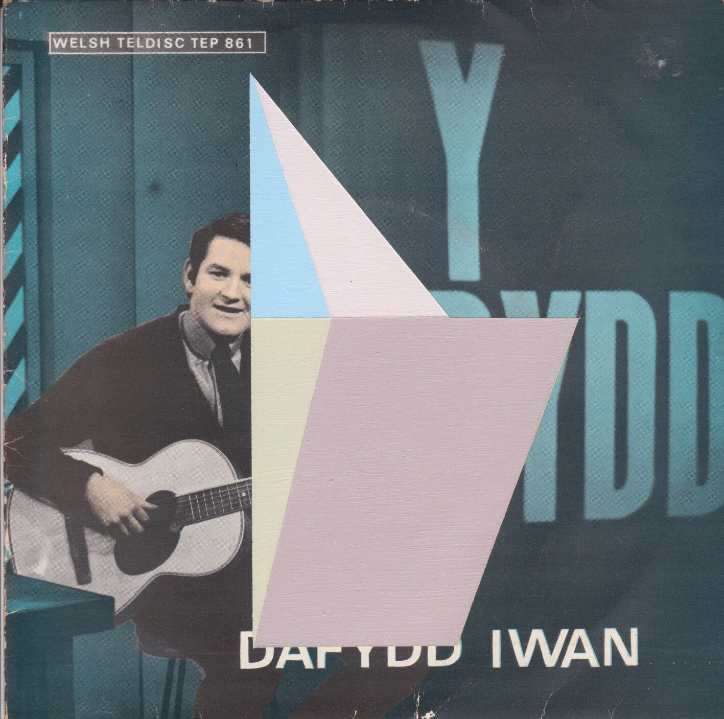 Andre Stitt 'Dafydd Iwan' Y Dydd EP 1966'(front cover) , acrylic on record cover, 18x18cm,2018.jpeg