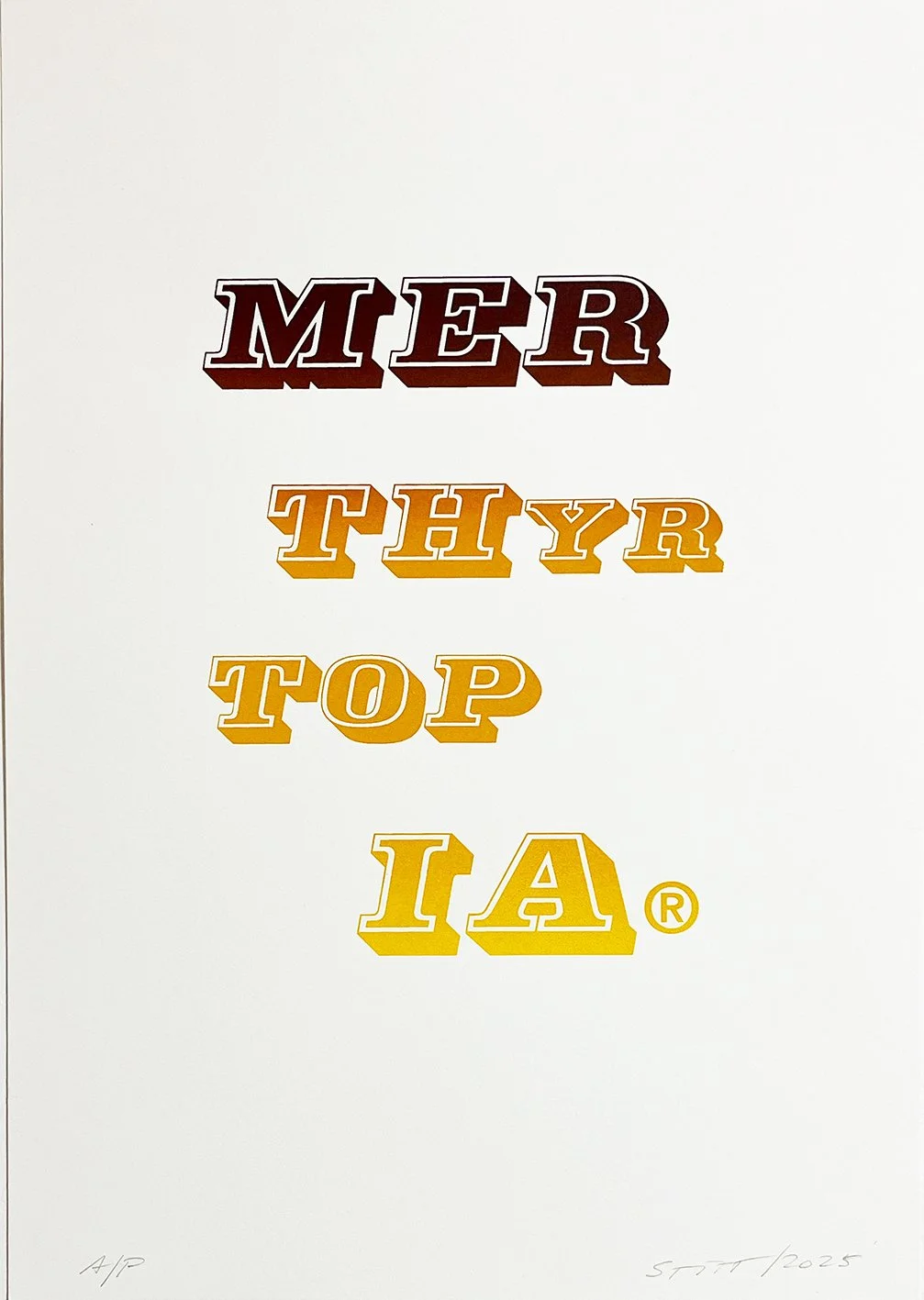 andre stitt 'Merthyrtopia ' screenprint (brown version) 45x34cm, edition of 12, 2025 72.jpg