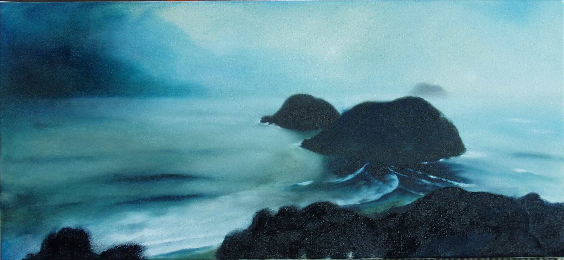 Sugar Loaves , oil on canvas, 2007, 610x270mm, sold