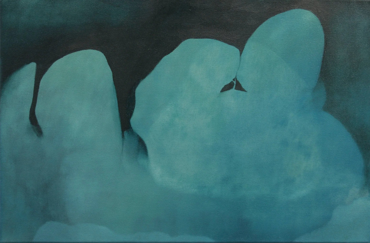 They Held Perfectly Still , oil on canvas, 450x300mm, 2009