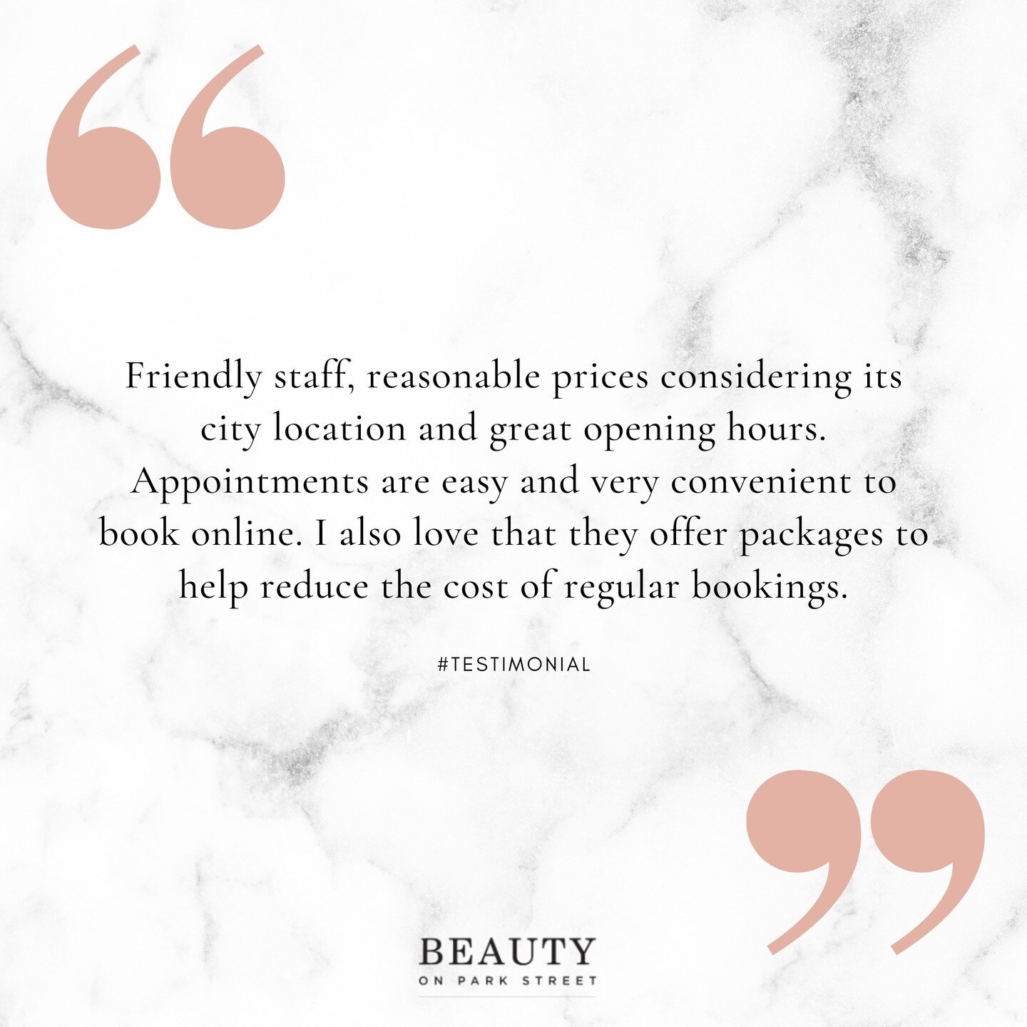 ⭐️⭐️⭐️⭐️⭐️⁠
Friendly staff, reasonable prices considering its city location and great opening hours. Appointments are easy and very convenient to book online. I also love that they offer packages to help reduce the cost of regular bookings.⁠