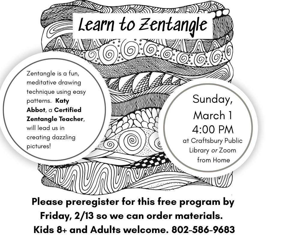 Learn to Zentangle — Craftsbury Public Library