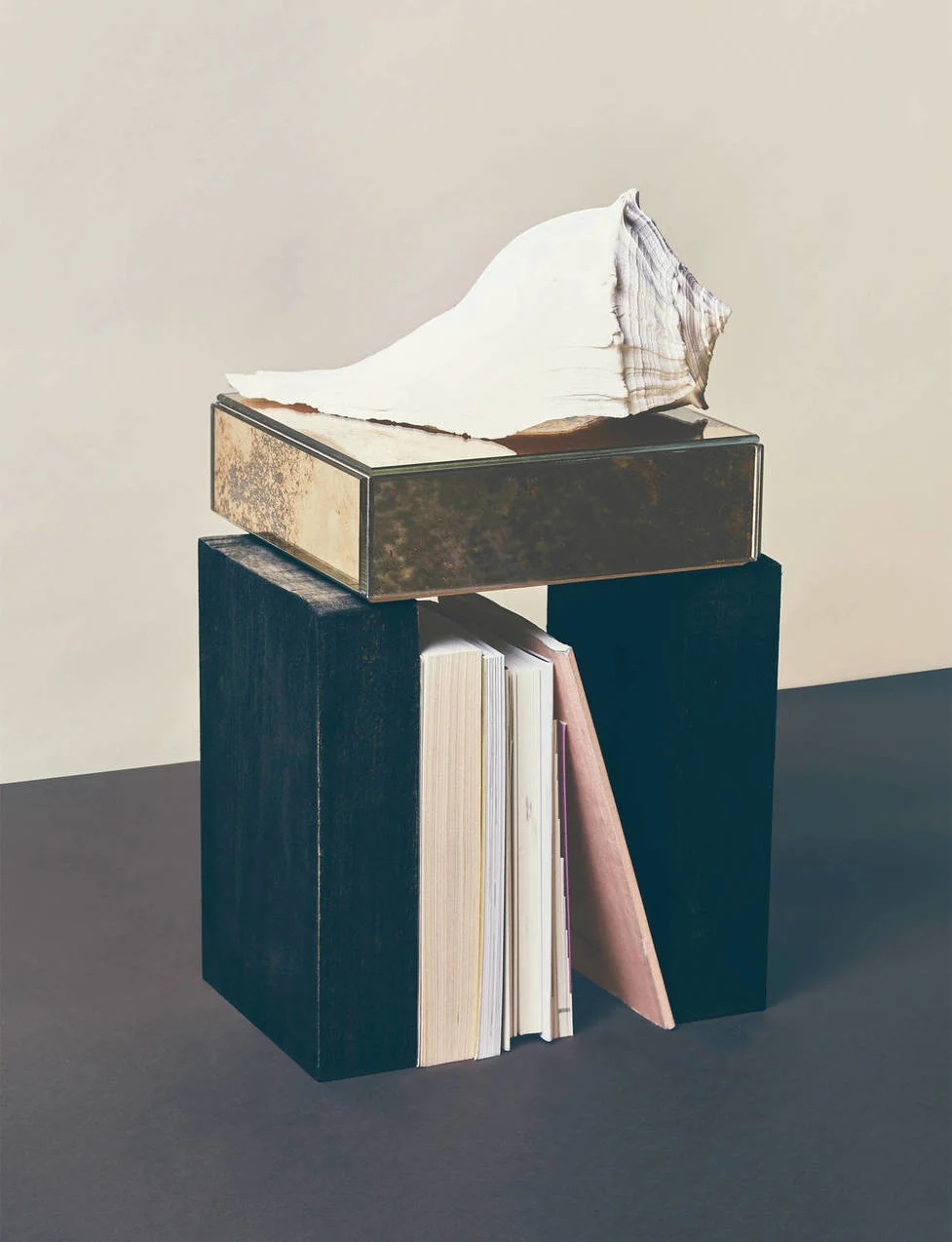 According to art director and writer Véronique Vienne, the intent of the book’s illustrations “was to emphasize the thingness of the objects while undermining their original function.” Pictured: Antique Mirror Container
