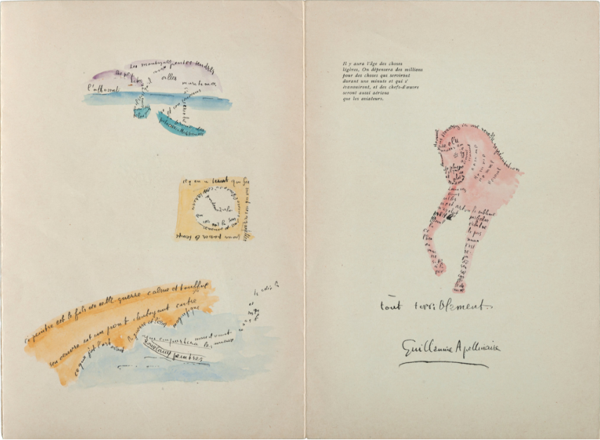 Guillaume Apollinaire’s “Peintures de Léopold Survage” (1917) is among the works that will be at the Pérez Art Museum Miami, collection of Ruth and Marvin Sackner