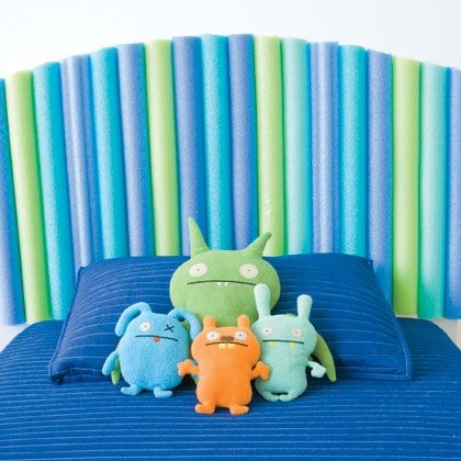 Pool Noodle Headboard ~ Photography by Joe Polillio