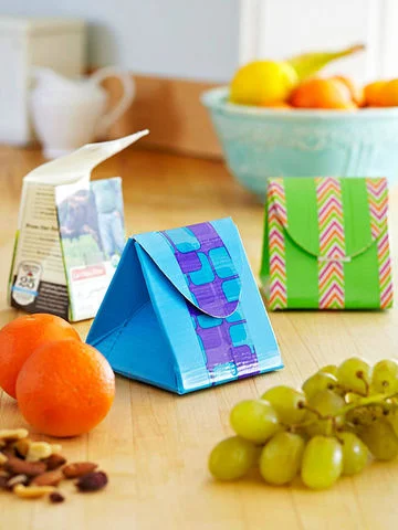 Milk Carton Lunch Containers ~ Photography by Laura Moss