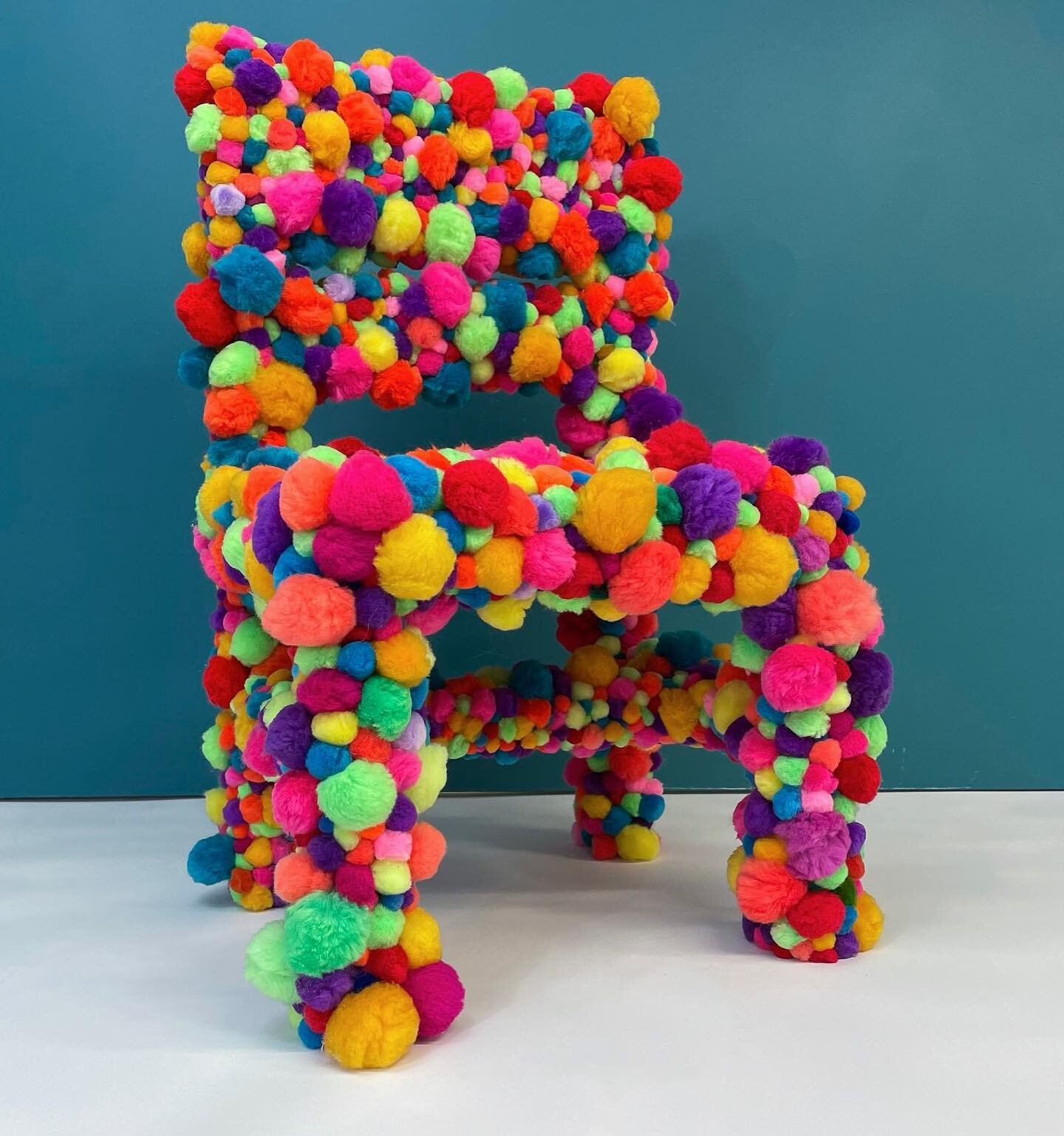 New Year.
New Thing.
&ldquo;Time Out Chair&rdquo;

Sort of makes you want to misbehave so you can sit in it.

#pompoms 
#pompomlove
#pompomsculpture
#joyspotting
#abstactart
#sculpture