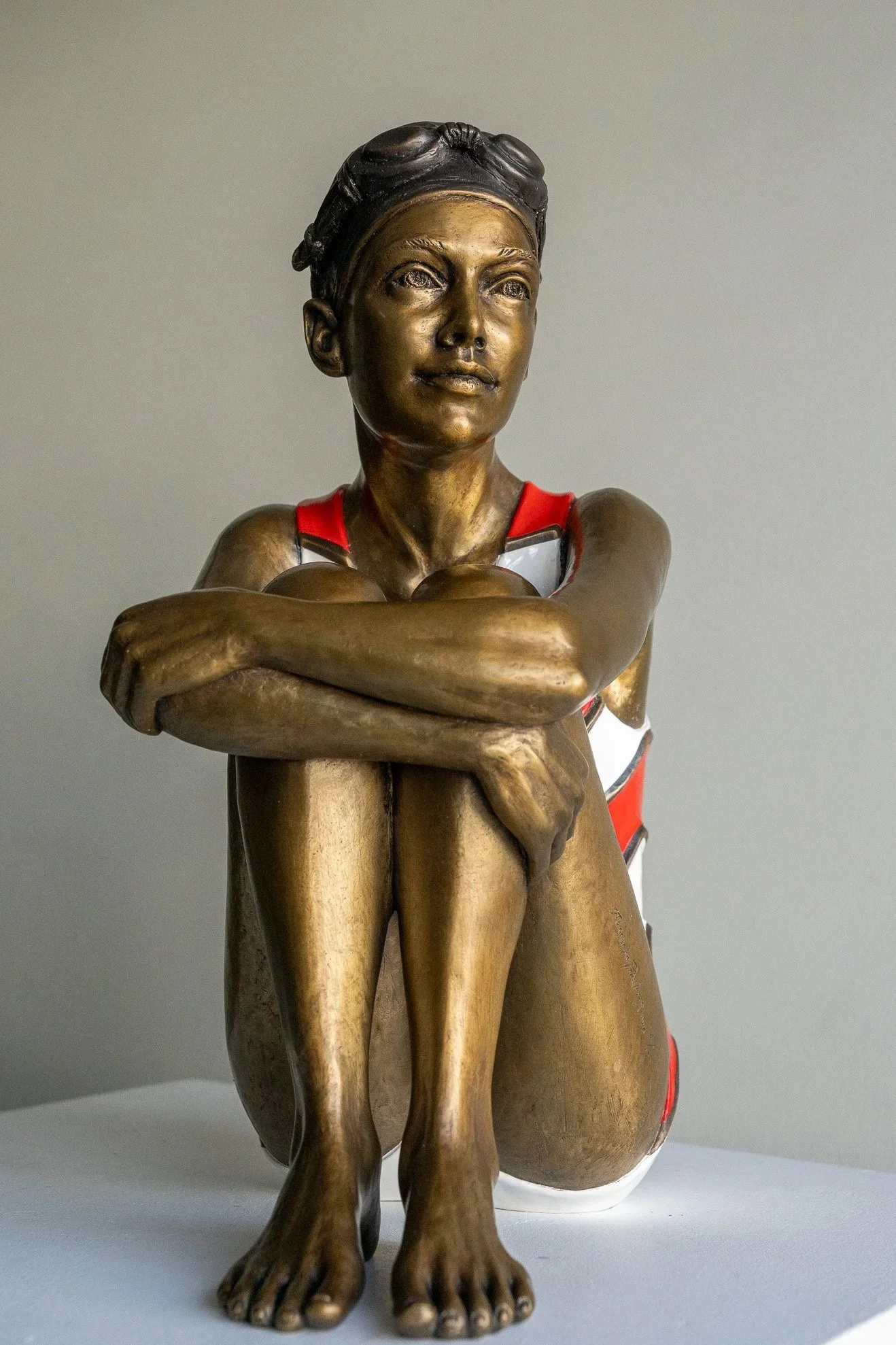 Young seated swimmer