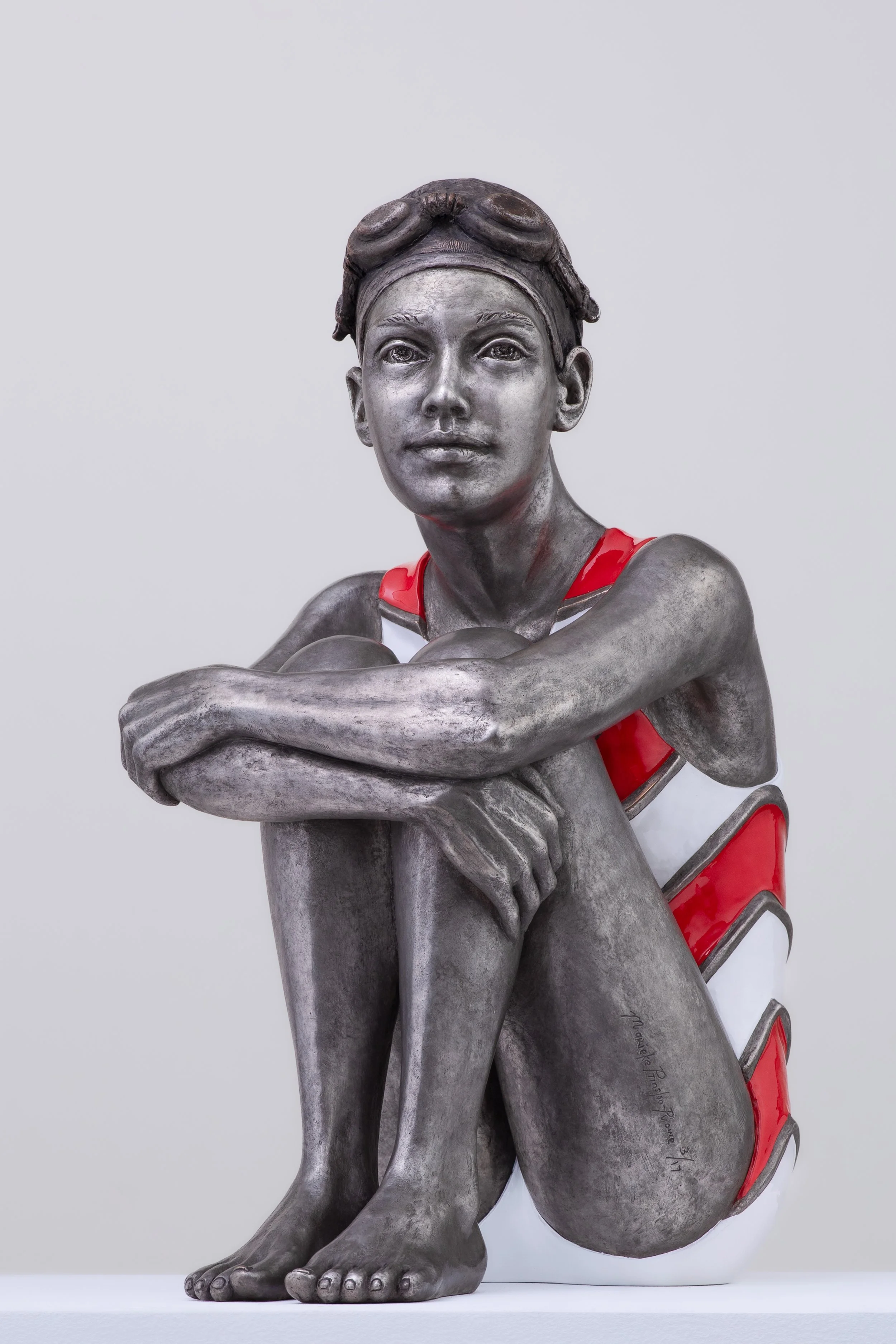 Young Seated Swimmer maquette