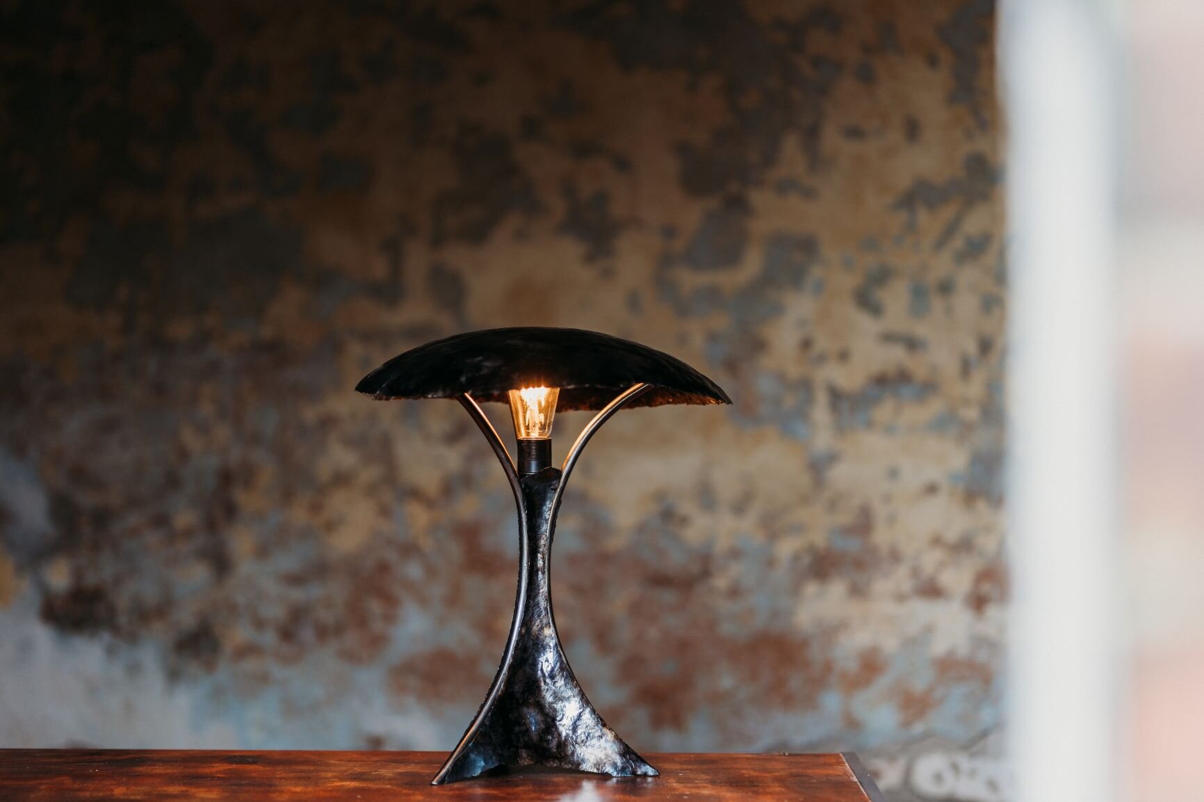 Shroom Table Lamp, Sculptural bespoke Steel  Lighting