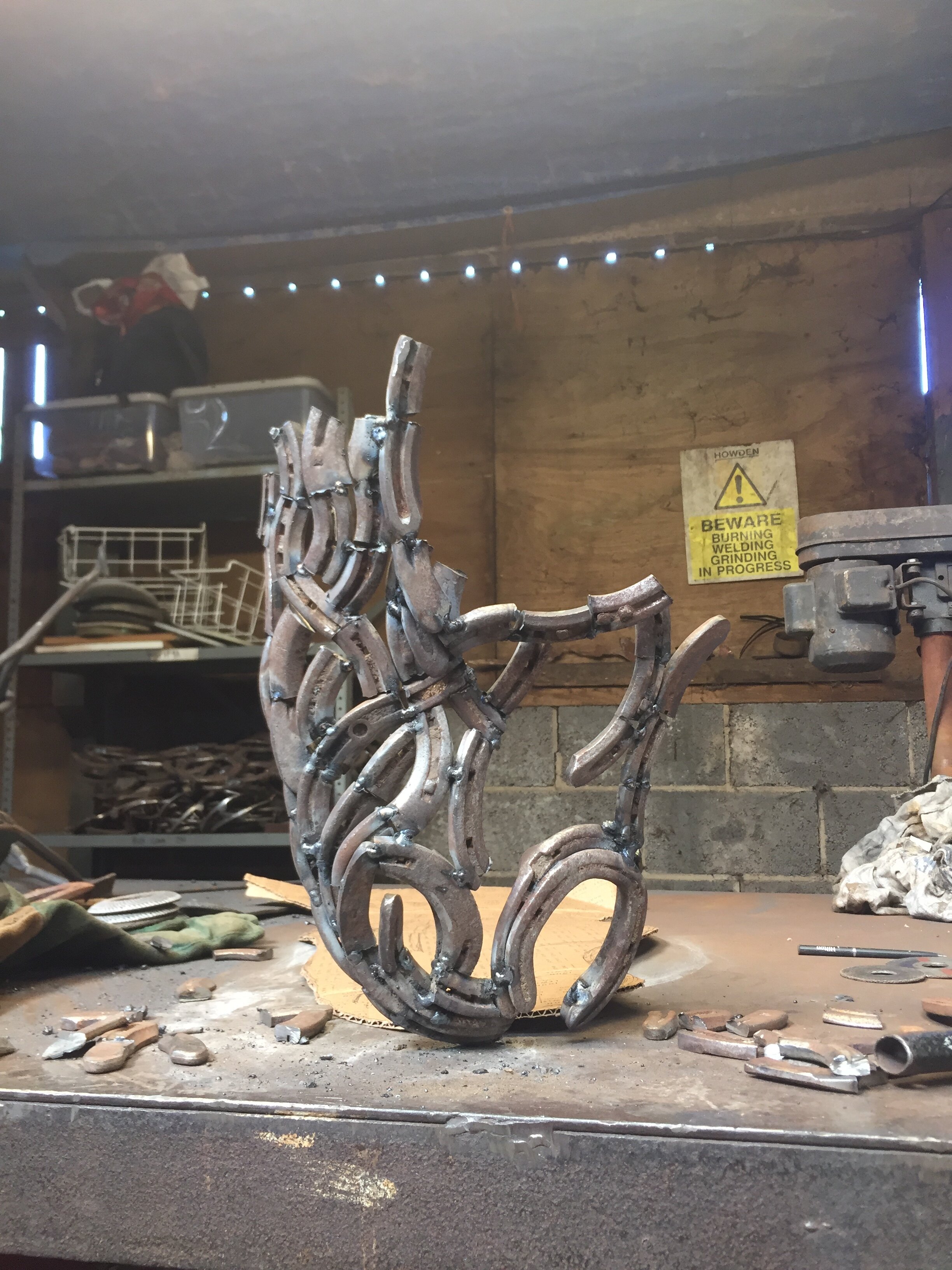 Making Metal Horse sculpture