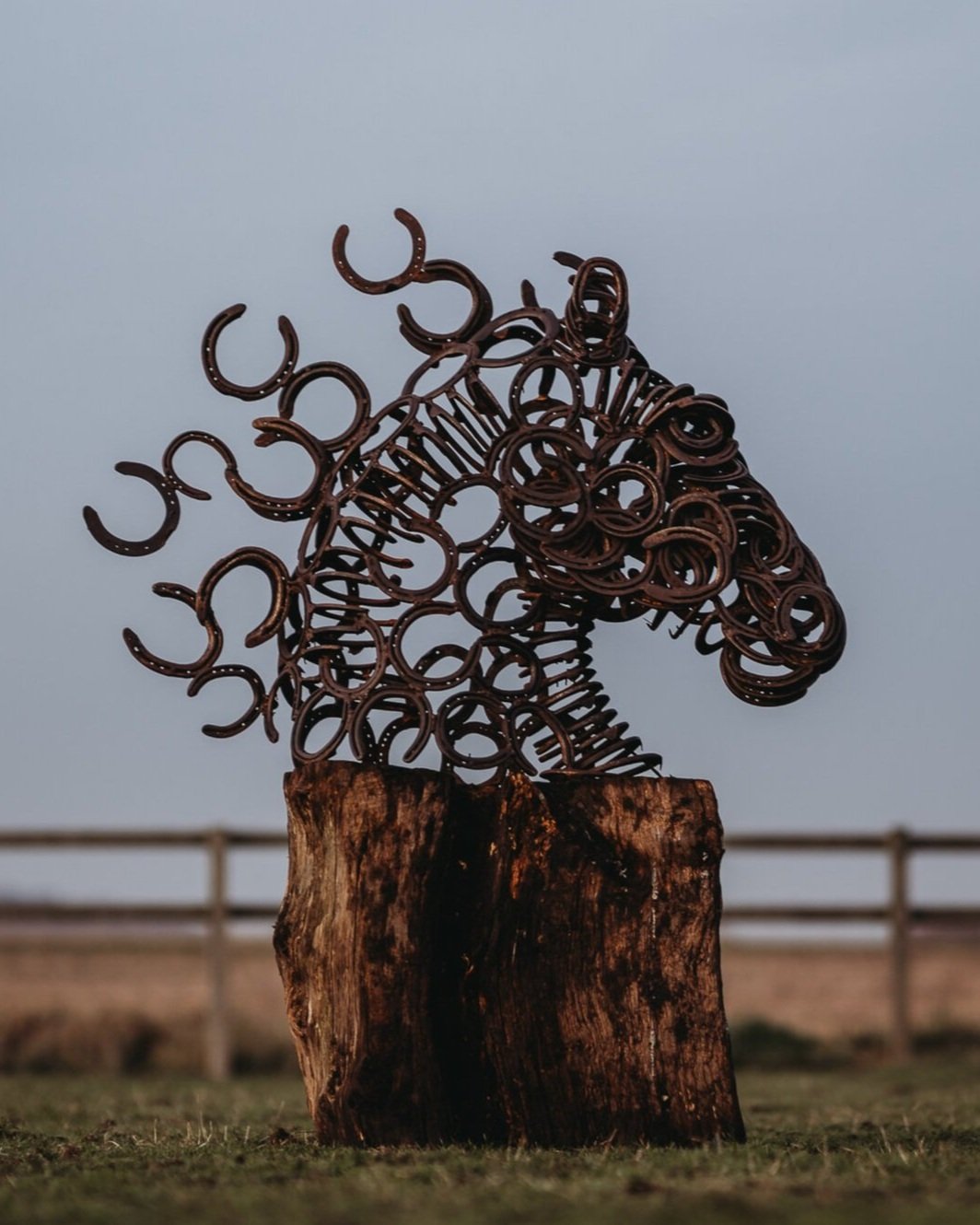 Horse Head Horseshoe Sculpture. Ollie Holman