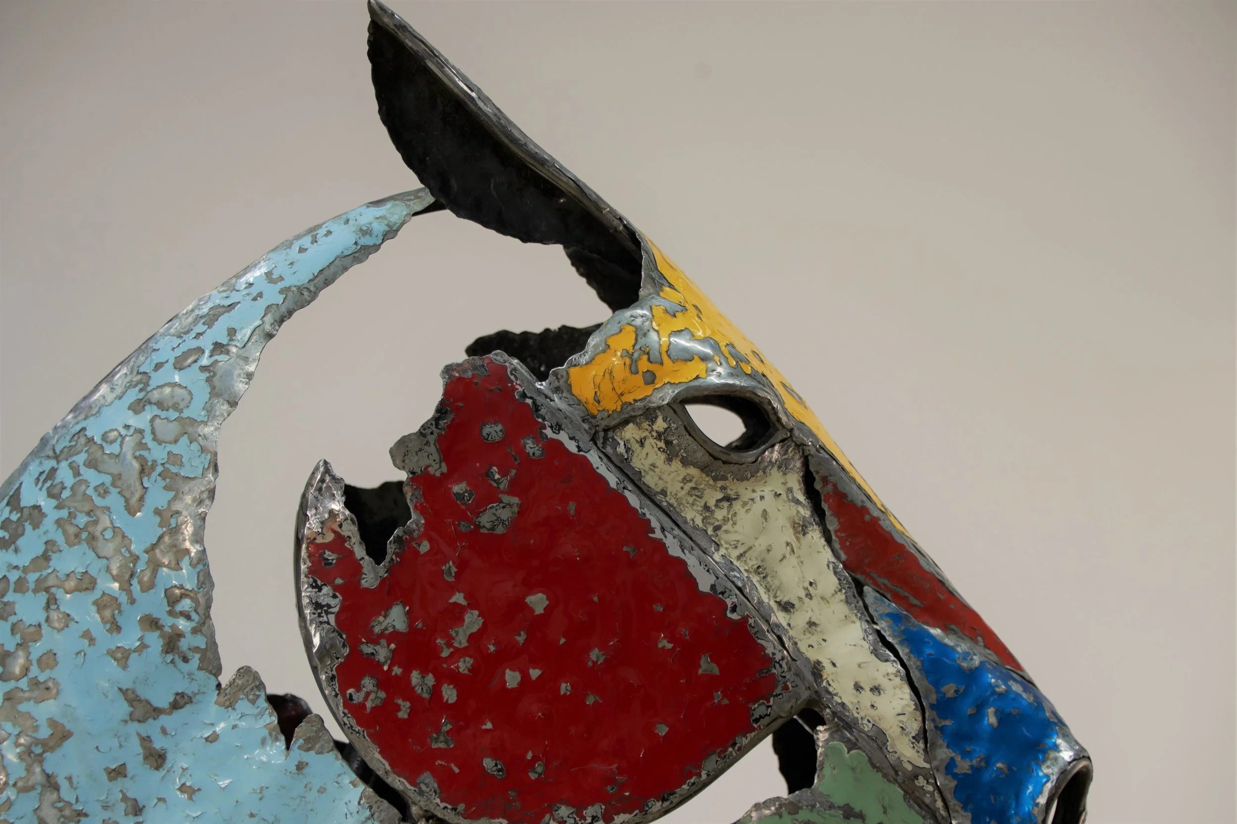 The Flaring Horse Horse Scrap Metal Sculpture Ollie Holman — Ollie