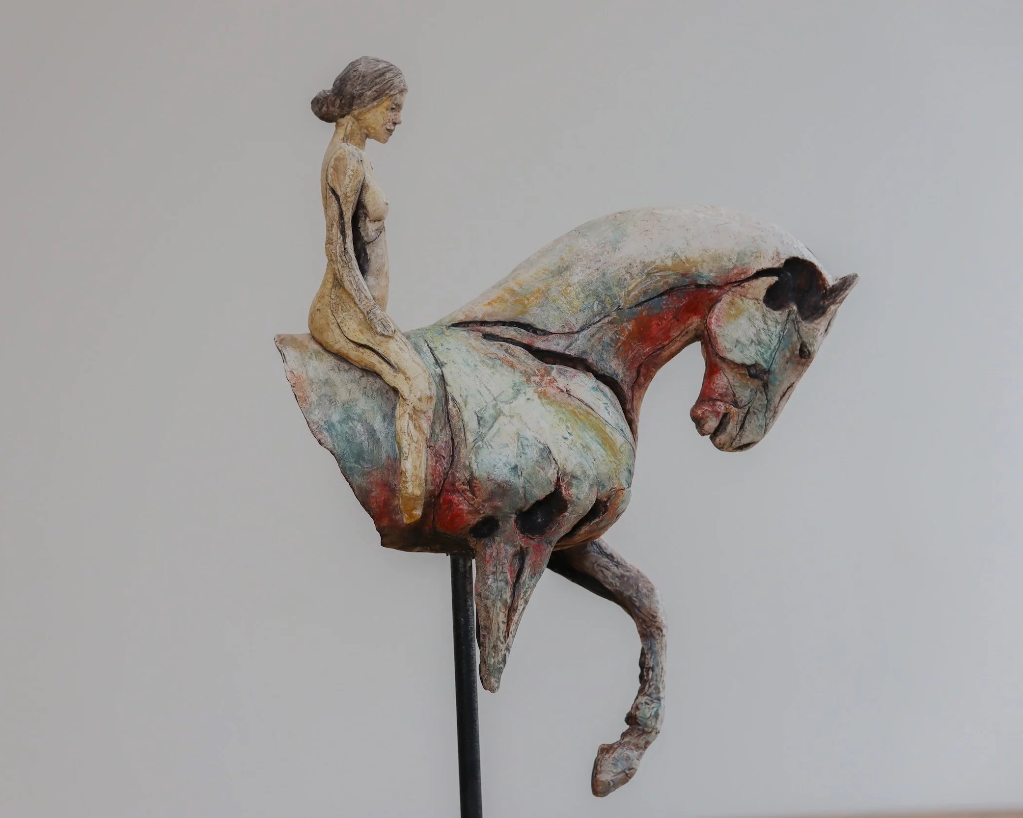 Horse and Rider Sculpture Ollie Holman