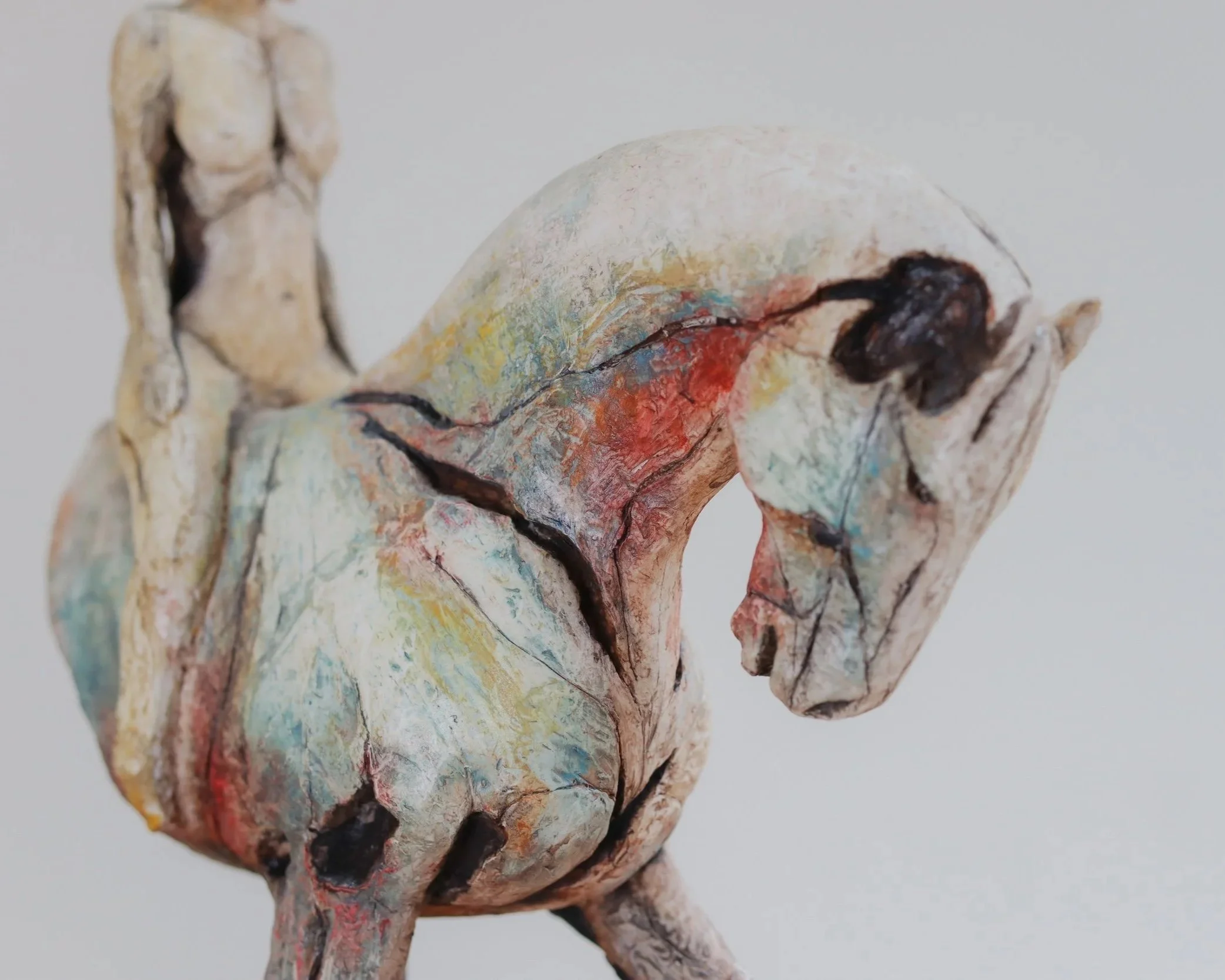 Horse and Rider Sculpture Ollie Holman