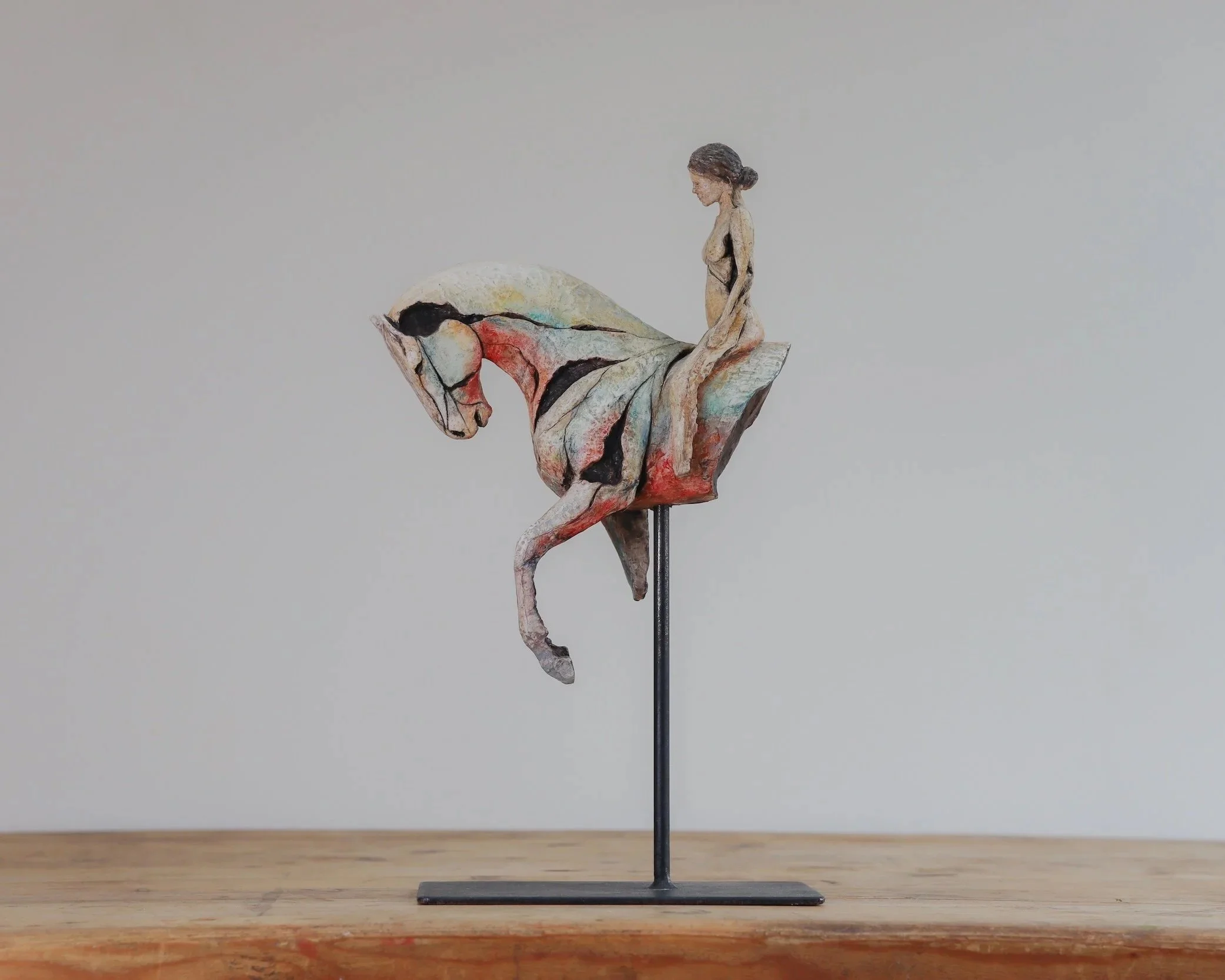 Horse and Rider Sculpture Ollie Holman
