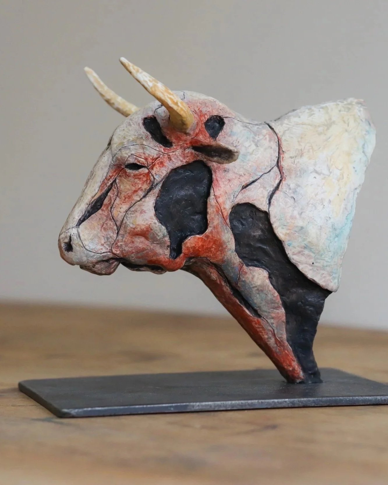 bull head Sculpture by Ollie Holman