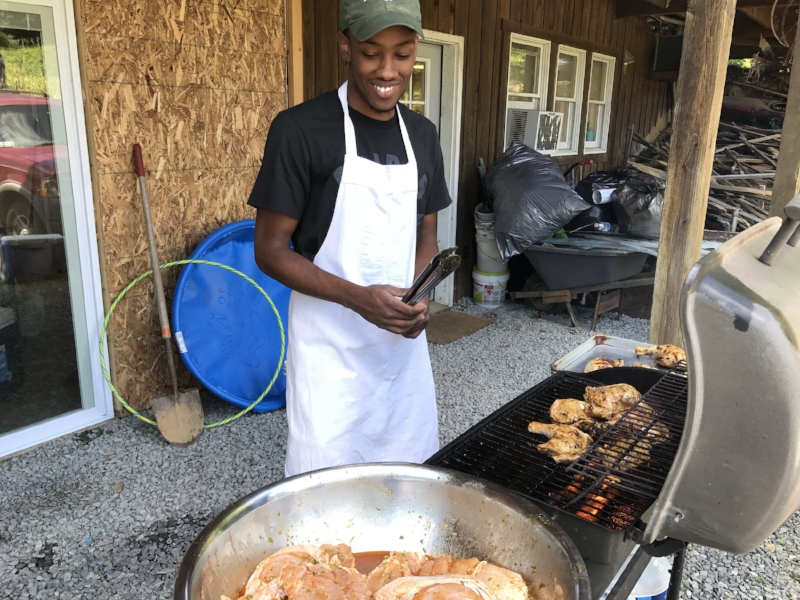 Grilling chicken!
