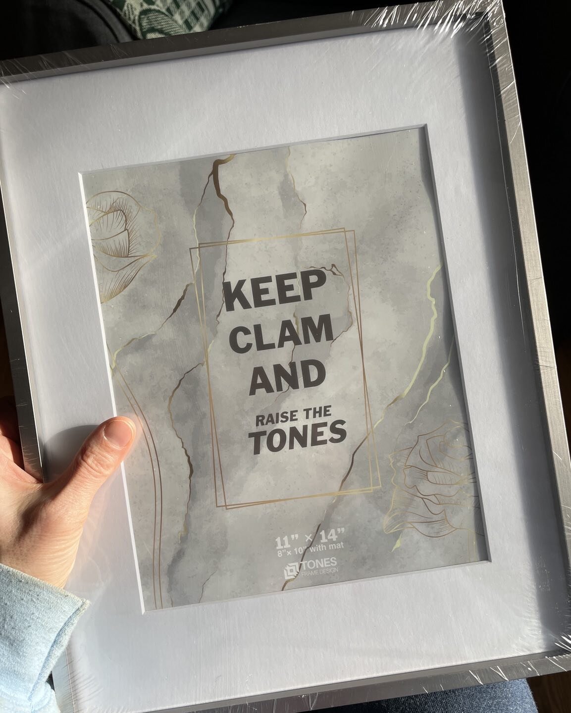 There&rsquo;s a lot of choices out there when choosing framing options for your artwork&hellip;have to admit that this typo tipped the balance toward me choosing this particular one. LOL! #typos #framingart #keepclam