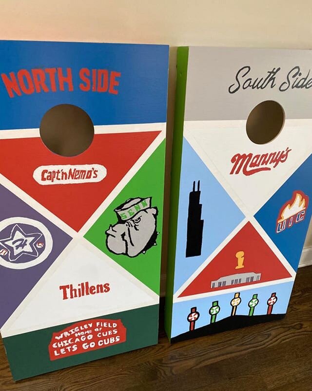 Awesome cornhole boards made by one of our customer. #chicago