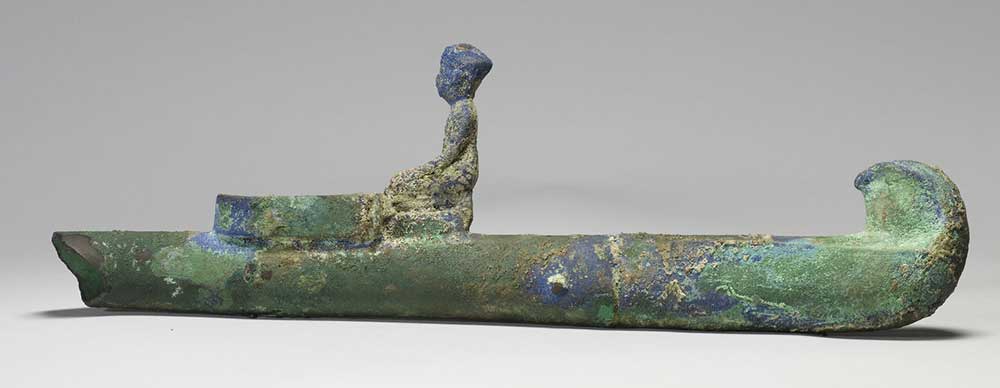 Egyptian incense burner from the 7th century BC (broken on the left side) Walkers Art Museum