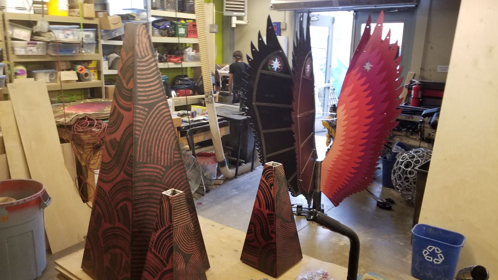  Story elements sitting in our workshop and awaiting installation.  