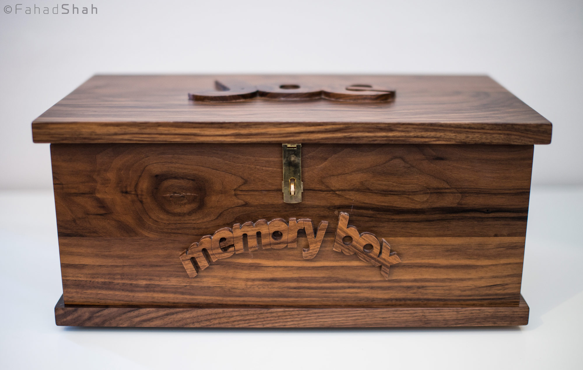 Black Walnut personalised memory box