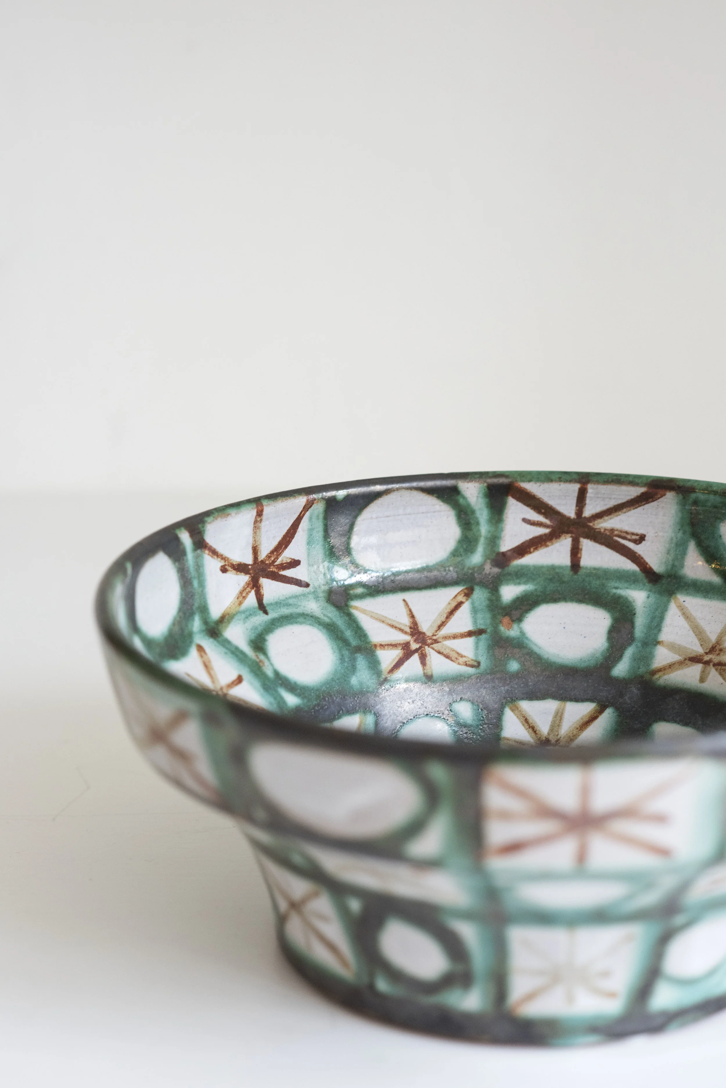 19th Century Hand Painted French Antique Glazed Bowl