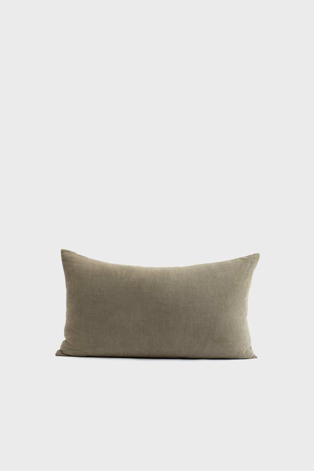 Olive Linen Lumbar Pillow Set Of 2 Sunday Shop
