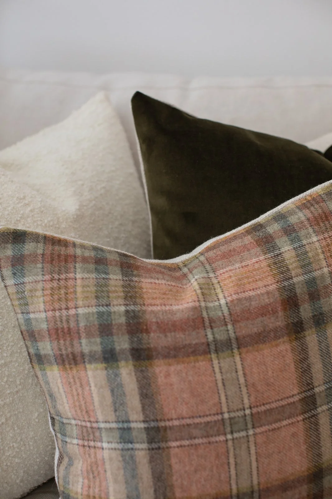 wool plaid pillows