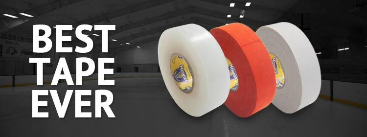 Imagine playing every night, all week long on your favorite outdoor rink and never having to re-tape. That’s the concept behind our premium white cloth hockey tape. Boasting 68 strands per inch, our cloth stick tape has the absolute highest thread count. Add a generous helping of sticky adhesive and you have a hockey tape that will defy wear and tear for days. It also resists snow and ice buildup to keep you on the ice and lighting the lamp. 