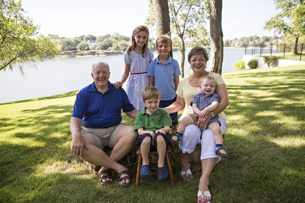 The Hammers with their grandchildren