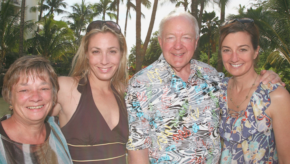 Christy, far left, and Larry Hammer, third from left, died after their cabin caught fire while they were sleeping April 10, 2016, during a riverboat cruise along the Amazon River. Also in the photo are the couple’s daughters Kelly Hammer Lankford, second from left, and Jill Hammer Malott, far left, of Menlo Park. The daughters are still seeking answers from the cruise operator about their parents’ deaths. (Provided by Jill Hammer Malott)