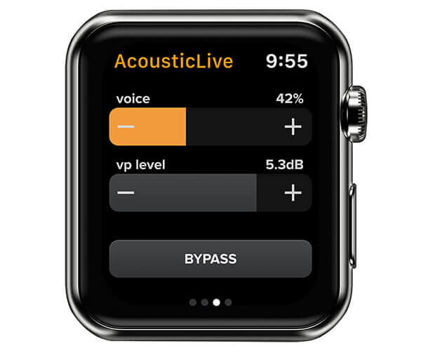 LR Baggs AcousticLive App on Apple Watch Tailor Presets