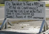 May 2012 - This sign appeared at Pat's Station in Swan Quarter reminding the community to complete the Hyde County Art School questionnaire that was mailed in early May ti all Hyde County residents .. part of the 8 month long feasibility study.