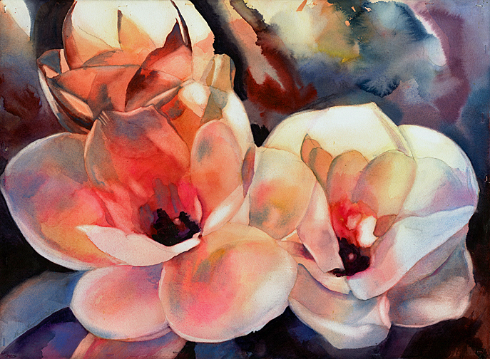 In-Full-Bloom, Watercolor, 22-x-30