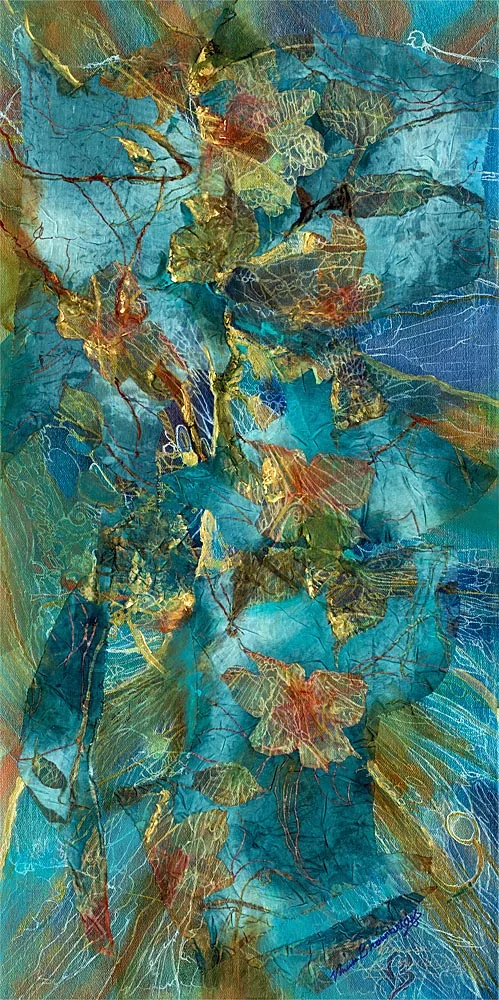 Children of the Forest 24x48, Mixed Media & Collage
