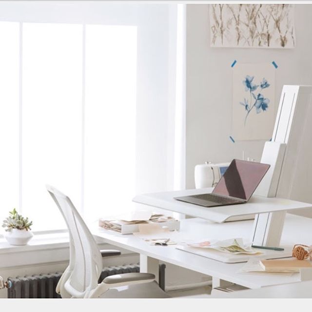 Furniture Friday alert: sit-to-stand desks are among our favorite products this season. Pictured here is one via @humanscalehq - on our blog next week we will be sharing more information about why these are so great for your workspace! Get in touch w