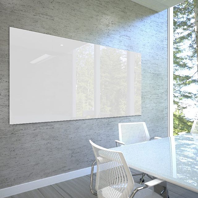 Enhance your office space with Clarus glassboards. Pictured here is the &quot;Float + Depth&quot; variety -- the timeless original, featuring clean lines and invisible mounting. You'll have the option to customize the size, too! 
#officespace #interi